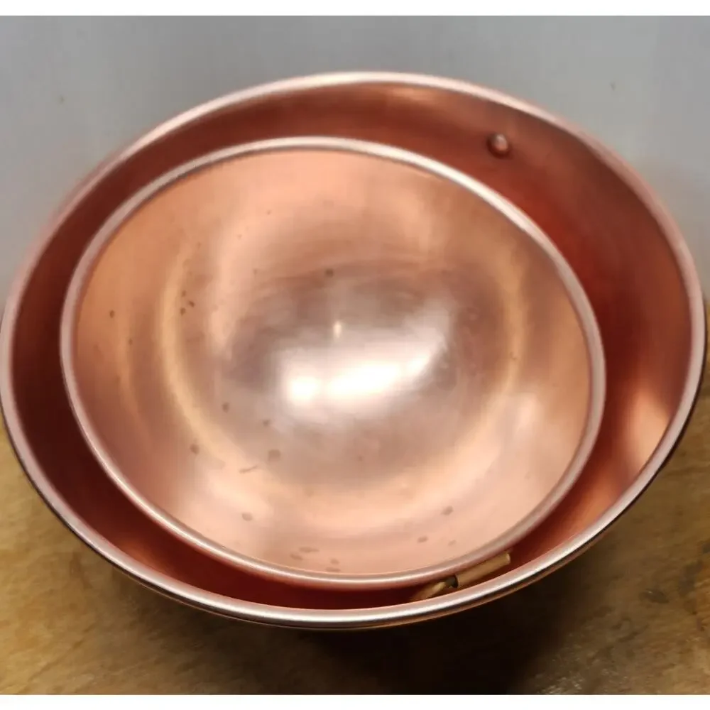 Vintage‎ Unbranded Copper Mixing Bowl 8.5